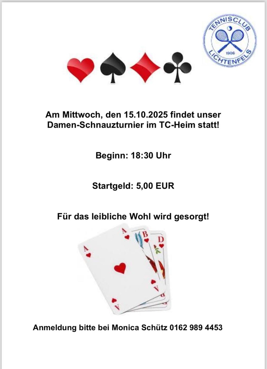 Damen Schnauzturnier am 15.9.